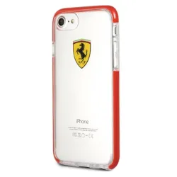 Ferrari iPhone 7 tok átlátszó-piros (FEGLHCP7RE)