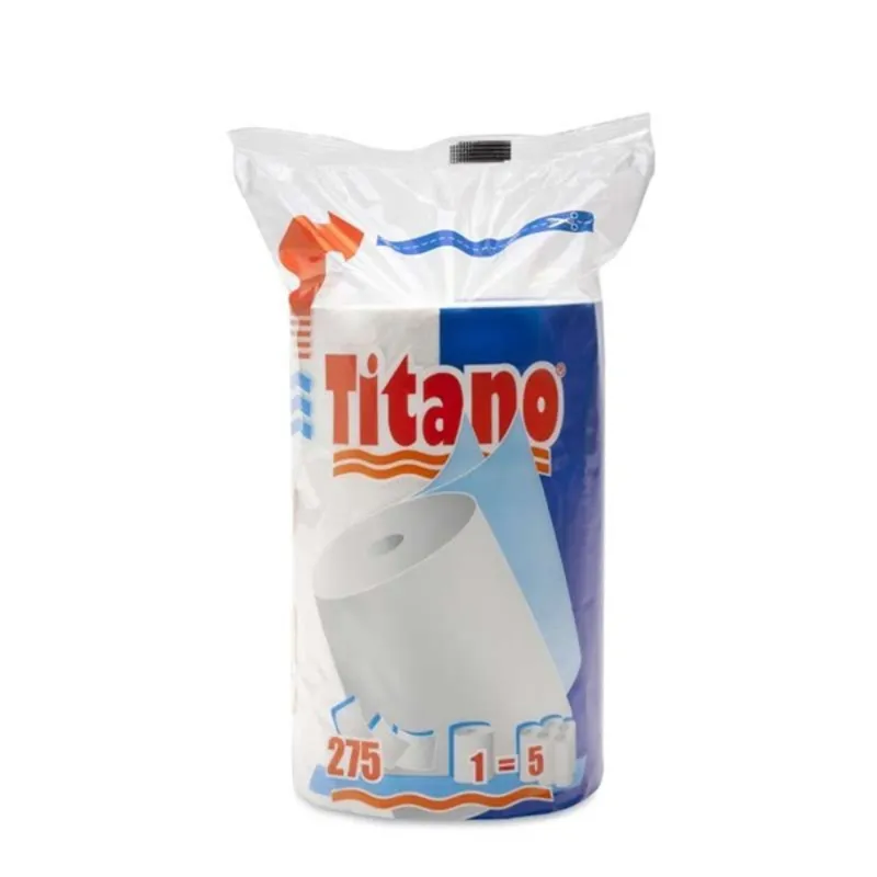 Titano 2 rétegű 275 lap/tekercs 66 fm/tekerecs háztartási papírtörlő Titano 2 rétegű 275 lap/tekercs 66 fm/tekerecs háztartási papírtörlő