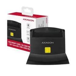 Axagon CRE-SM2 SD, microSD, SIM, Smart Card kártyaolvasó fekete