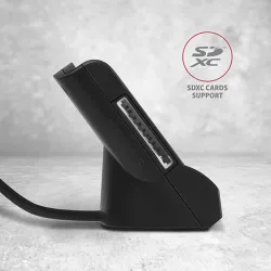 Axagon CRE-SM2 SD, microSD, SIM, Smart Card kártyaolvasó fekete
