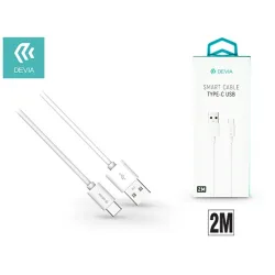 Devia USB - USB Type-C adat- és töltőkábel 2 m fehér (ST312038)