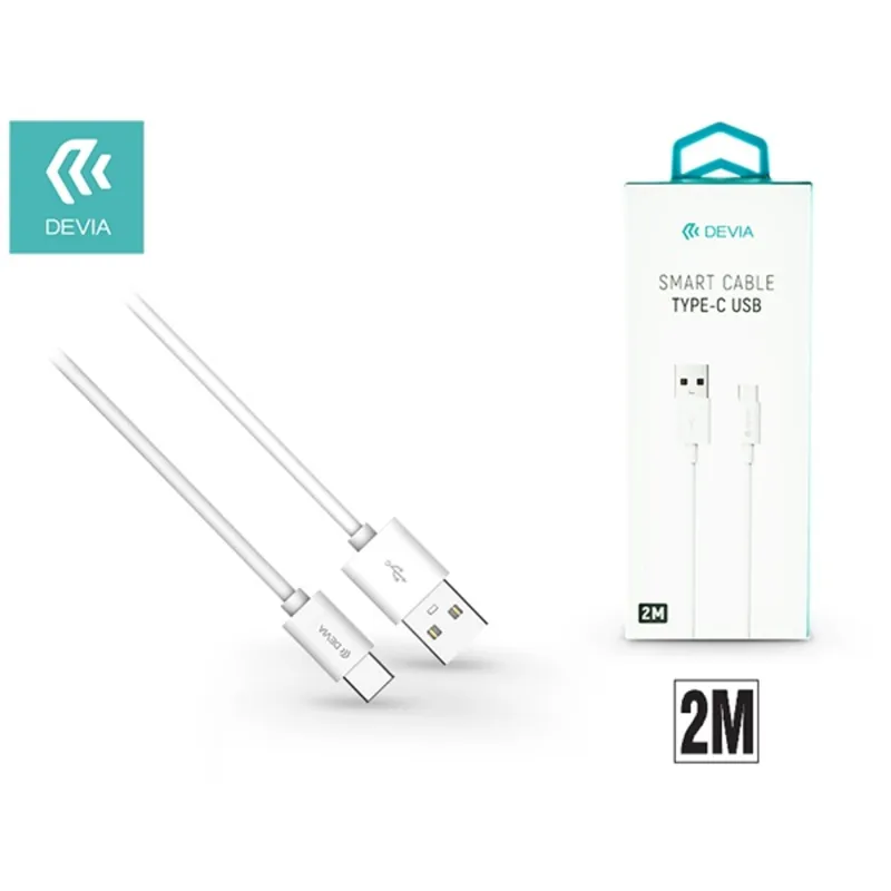 Devia USB - USB Type-C adat- és töltőkábel 2 m fehér (ST312038) Devia USB - USB Type-C adat- és töltőkábel 2 m fehér (ST312038)