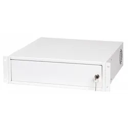 Stalflex 3U fali rack szekrény 19" 420mm fehér (CHR19-3U-420W)