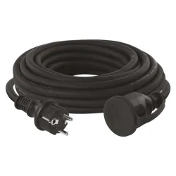 Emos P01810 hosszabbító gumikábellel IP44 3x1.5mm 10m fekete