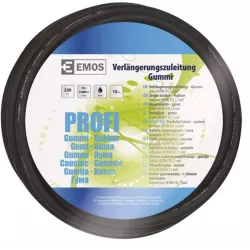 Emos P01810 hosszabbító gumikábellel IP44 3x1.5mm 10m fekete