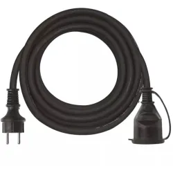 Emos P01810R hosszabbító gumikábellel IP44 3x2.5mm 10m fekete