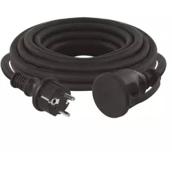 Emos P01810R hosszabbító gumikábellel IP44 3x2.5mm 10m fekete