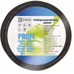 Emos P01810R hosszabbító gumikábellel IP44 3x2.5mm 10m fekete