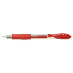 PILOT Zseléstoll, 0,25 mm, nyomógombos,"G-2", piros