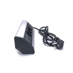 TOO PPS-315-3S IP20, 3x 2P+F, 2x USB-A, ezüst asztalra rögzíthető elosztó