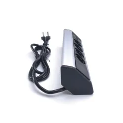 TOO PPS-317-4S IP20, 4x 2P+F, 2x USB-A, ezüst asztalra rögzíthető elosztó