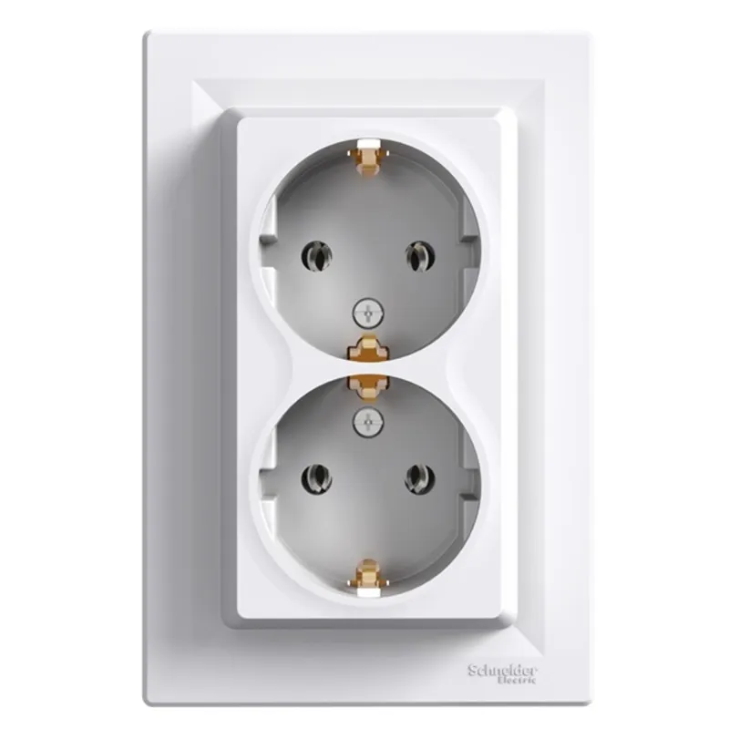 Schneider ASFORA 2x2P+F csatlakozóaljzat csavaros kerettel fehér (EPH9900121) Schneider ASFORA 2x2P+F csatlakozóaljzat csavaros kerettel fehér (EPH9900121)