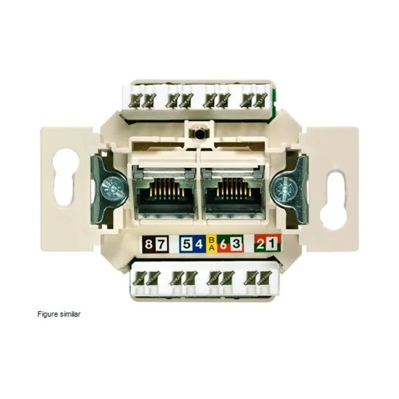 Siemens 5TG2027-2 Delta UAE 2X8pólusú RJ45 UTP CAT6 A informatikai csatlakozóaljzat Siemens 5TG2027-2 Delta UAE 2X8pólusú RJ45 UTP CAT6 A informatikai csatlakozóaljzat