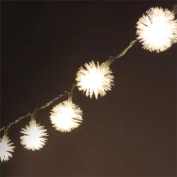 IRIS Zúzmara alakú 3cm/10m/meleg fehér/80db LED-es/USB-s fénydekoráció  (314-16)