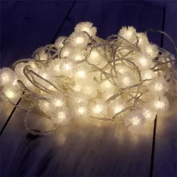IRIS Zúzmara alakú 3cm/10m/meleg fehér/80db LED-es/USB-s fénydekoráció  (314-16)
