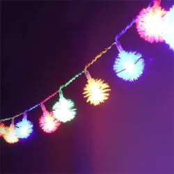 IRIS Zúzmara alakú 3cm/10m/több színű/80db LED-es/USB-s fénydekoráció  (314-17)