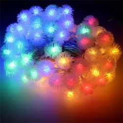 IRIS Zúzmara alakú 3cm/10m/több színű/80db LED-es/USB-s fénydekoráció  (314-17)