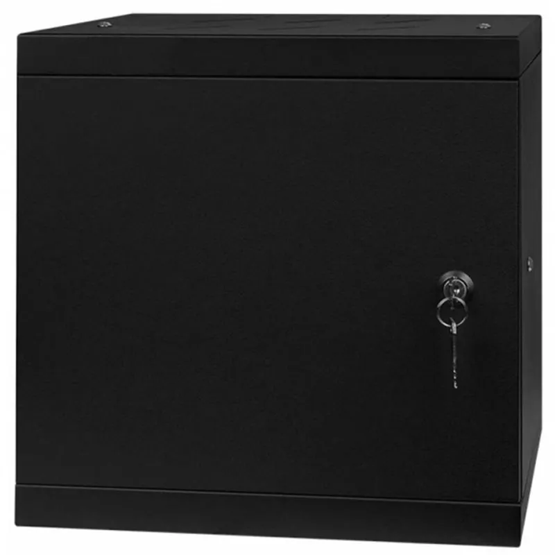 Stalflex RC10-6U-300MB 10" 6U 300 mm mély lapraszerelt fekete fém ajtós fali rack szekrény Stalflex RC10-6U-300MB 10" 6U 300 mm mély lapraszerelt fekete fém ajtós fali rack szekrény