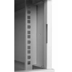 Stalflex RC19-4U-350MG 19" 4U 350 mm mély lapraszerelt szürke fém ajtós fali rack szekrény