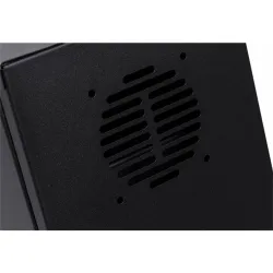 Stalflex CR19-2U-130-B 19" 2U 130mm mély fekete fém ajtós fali rack szekrény