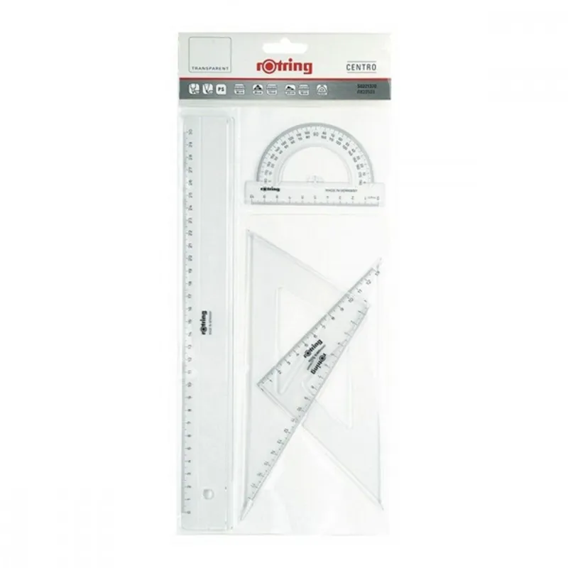 Rotring víztiszta 4db-os vonalzókészlet Rotring víztiszta 4db-os vonalzókészlet