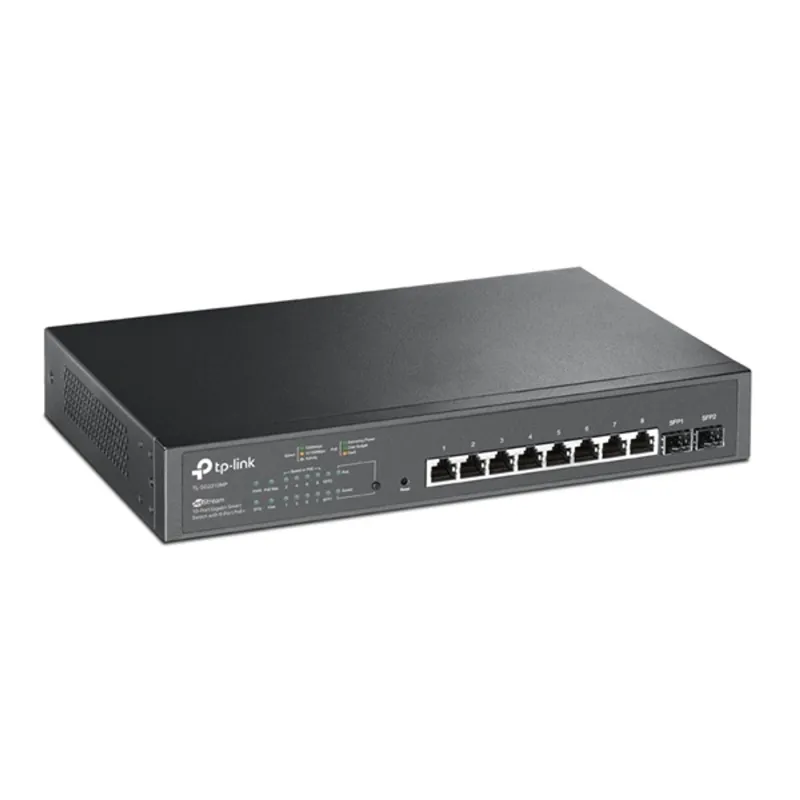 TP-LINK TL-SG2210MP JetStream 10-Port Gigabit Smart Switch with 8-Port PoE+ 2x Gigabit SFP Slots 150W PoE budget Omada SDN TP-LINK TL-SG2210MP JetStream 10-Port Gigabit Smart Switch with 8-Port PoE+ 2x Gigabit SFP Slots 150W PoE budget Omada SDN