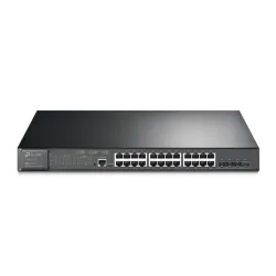 TP-LINK Switch 24x1000Mbps (24xPOE+) + 4x10G SFP+ + 2xkonzol port, Menedzselhető, TL-SG3428XMP