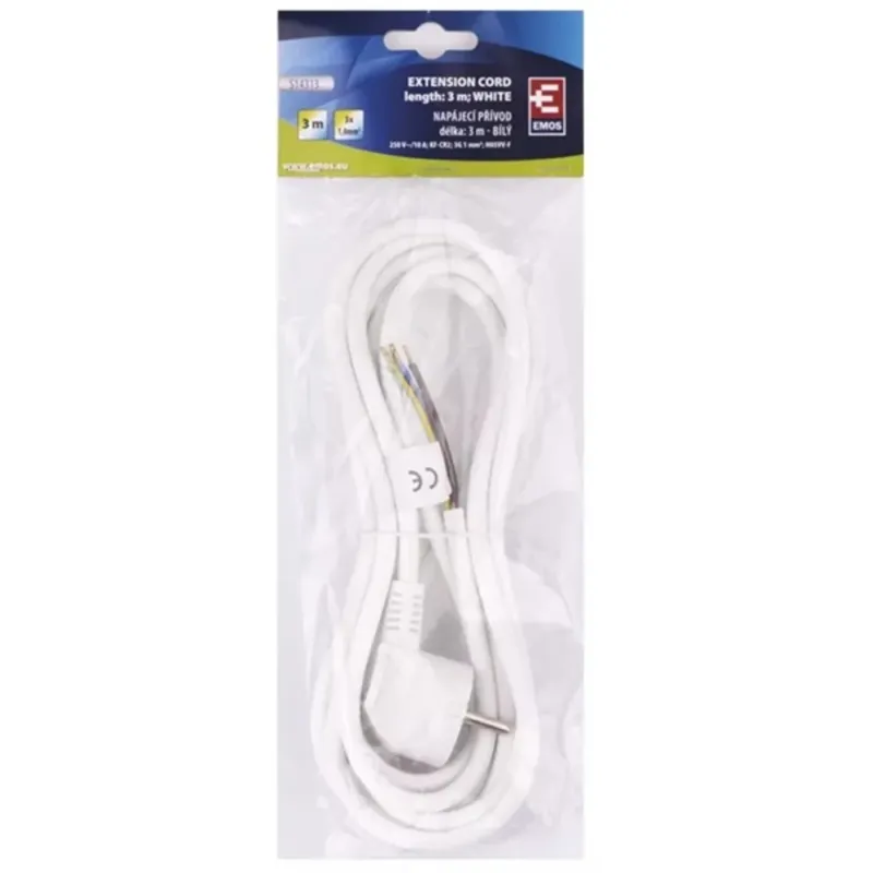 Emos S14313 Flexo Pvc 3m 3×1mm2 fehér szerelhető kábel Emos S14313 Flexo Pvc 3m 3×1mm2 fehér szerelhető kábel