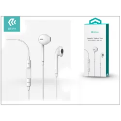DEVIA UNIVERZÁLIS SZTEREÓ FELVEVŐS FÜLHALLGATÓ - 3,5 MM JACK - SMART EARPODS - WHITE