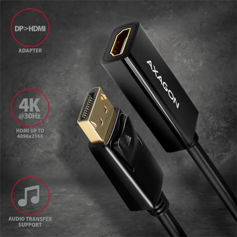 Axagon RVD-HI14N DisplayPort - HDMI 1.4 4K/30Hz adapter Axagon RVD-HI14N DisplayPort - HDMI 1.4 4K/30Hz adapter