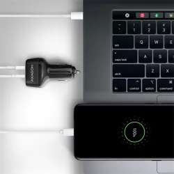 Axagon PWC-PQ38 38W univerzális autós töltő adapter fekete (PD/QC3.0)