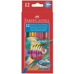 Faber-Castell akvarell 12db-os vegyes színű színes ceruza + ecset