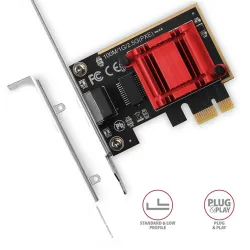 Axagon Gigabit Ethernet 1 sávos PCI-Express kártya (PCEE-G25)