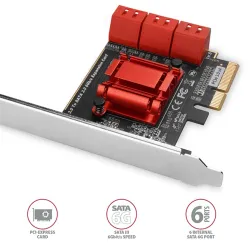 AXAGON PCES-SA6 PCIE CONTROLLER 6X SATA 6G (Hatcsatornás SATA III PCI-Express vezérlő hat belső SATA porttal)