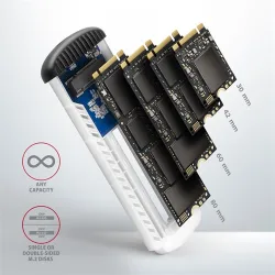 HDD ház Axagon EEM2-SA USB micro-B 3.2 Gen 1 - M.2 SATA