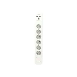 Somogyi Túlfeszültség védett elosztó, 6 aljzat, USB  (NVT 06K USB/WH)
