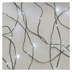 EMOS LED karácsonyi nano fényfüzér 7.5m IP44 időzítős zöld kábel hidegfehér (D3AC04)