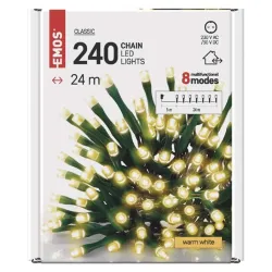 Emos D4AW08 24m/240LED/kül-beltéri/meleg fehér karácsonyi LED fényfüzér