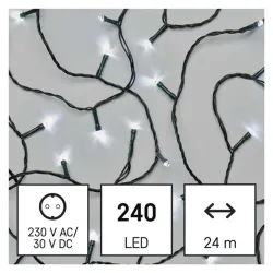 Emos D4AC10 24m/240LED/kül-beltéri/hideg fehér karácsonyi LED fényfüzér
