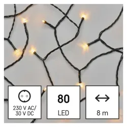 Emos LED fényfüzér 8m 80LED időzítős (D4AV02)