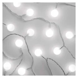 EMOS LED fényfüzér cseresznye golyók 2,5cm 4m kültéri és beltéri időzítős hidegfehér (D5AC01)