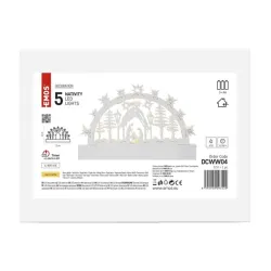 Emos DCWW04 beltéri/meleg fehér/időzítős fa LED karácsonyi betlehem