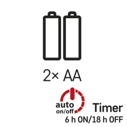 EMOS LED adventi naptár fa 35x33cm 2xAA beltéri meleg fehér időzítő (DCWW02)