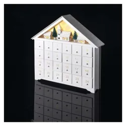 EMOS LED adventi naptár fa 35x33cm 2xAA beltéri meleg fehér időzítő (DCWW02)