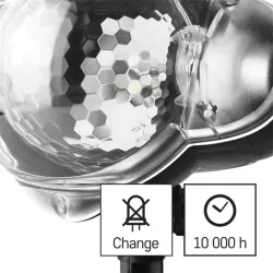 LED dekorációs projektor EMOS - hulló hópelyhek, beltéri / kültéri, fehér