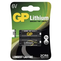 GP 2CR5 Lithium 6V fotó elem 2db/bliszter (B1505)