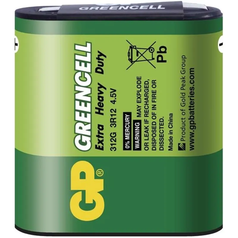 GP Greencell 4,5 V laposelem 3LR12 1db/zsugor GP Greencell 4,5 V laposelem 3LR12 1db/zsugor