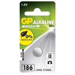 GP LR43 Alkáli  Gombelem 1db/csomag
