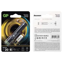 GP Discovery CK11 LED zseblámpa + 2xAAA GP Ultra elem fekete (P8502)