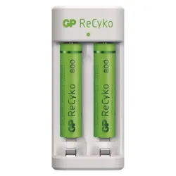 GP ReCyko Eco E211 akkutöltő + 2×AAA GP ReCyko 800